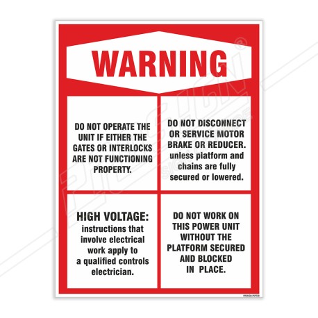 Warning General Safety Poster| Protector FireSafety