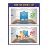 Keep Exit Door Clear General Safety Poster| Protector FireSafety