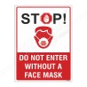 Do Not Enter Without Mask General Safety Poster| Protector FireSafety