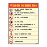 Visitor Instruction General Safety Poster| Protector FireSafety