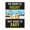 Do What Is Right Not What Is Easy Crane Safety Posters| Protector FireSafety