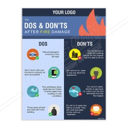 Do's And Don'ts After Fire Damage Safety Posters| Protector FireSafety