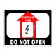 Do Not Open Electrical Panel Safety Posters