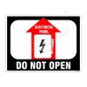 Do Not Open Electrical Panel Safety Posters| Protector FireSafety