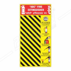 ABC Fire Extinguisher Zebra Board Fire Safety Posters| Protector FireSafety