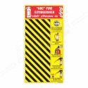 ABC Fire Extinguisher Zebra Board Fire Safety Posters| Protector FireSafety