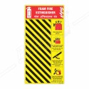 Foam Fire Extinguisher Zebra Board Fire Safety Poster| Protector FireSafety