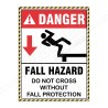 Danger Fall Hazard, Fall Safety Posters| Protector FireSafety