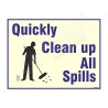 Quickly Clean Up All Spills House Keeping Poster| Protector FireSafety