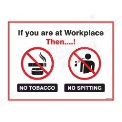 No Tobacco No Spitting Safety Poster| Protector FireSafety