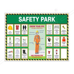 Safety Park PPE Personal Safety Poster| Protector FireSafety