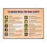 10 Golden Rules Of Road Safety Poster| Protector FireSafety