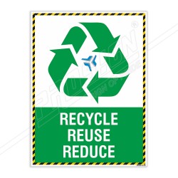 Recycle, Reuse & Reduce Save Energy Poster| Protector FireSafety