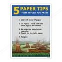 5 Paper Tips Safety Poster| Protector FireSafety