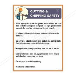 Cutting & Chipping Safety Machine Safety Poster| Protector FireSafety