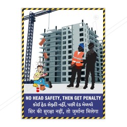 Head Safety Slogan Site Safety Poster| Protector FireSafety