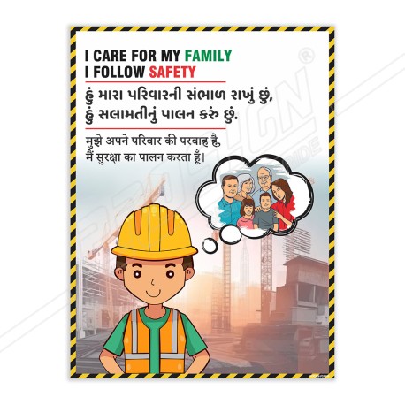 Follow Safety For Your Family Site Safety Poster| Protector FireSafety