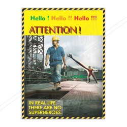 Hallow Attention Site Safety Poster| Protector FireSafety