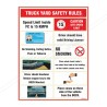 Truck Yard Safety Rules Site Safety Poster| Protector FireSafety