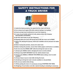 Safety Instruction For Driver Site Safety Poster| Protector FireSafety