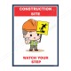 Watch Your Step Site Safety Poster