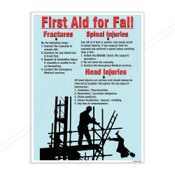 First Aid For Fall Safety Poster| Protector FireSafety