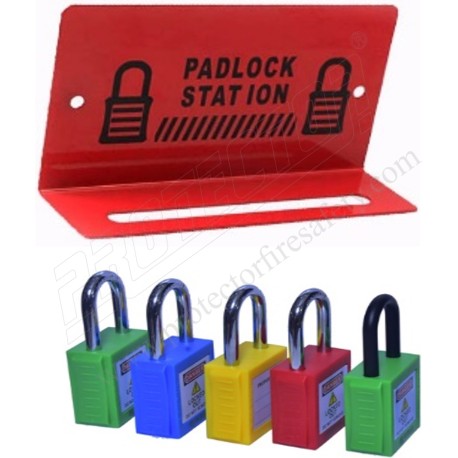 Small group OSHA LOTO  box padlock & Hasp kit | Protector FireSafety