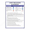 Safety Precaution In Workshop Safety Chart| Protector FireSafety