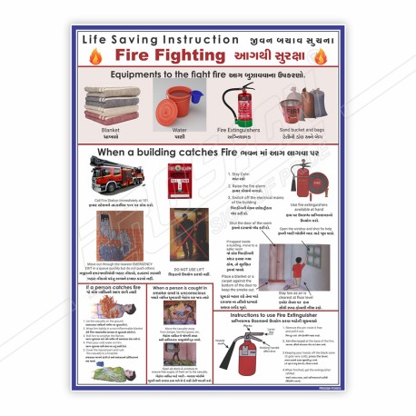 First Aid Of Fire Fighting Life Saving Safety Chart| Protector FireSafety