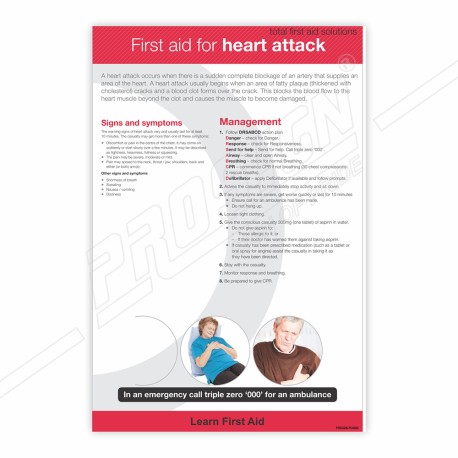 First Aid For Attack Safety Chart| Protector FireSafety