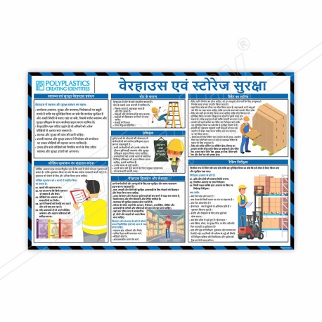 Warehouse Hindi Safety Chart| Protector FireSafety