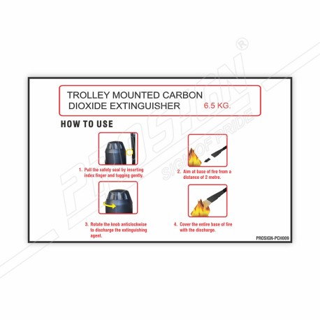 How to Use Trolly Mounted Co2 Type Fire Extinguisher Safety Chart| Protector FireSafety