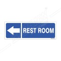 Rest Room With Left Arrow Sign| Protector FireSafety