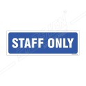 Staff Only Sign| Protector FireSafety