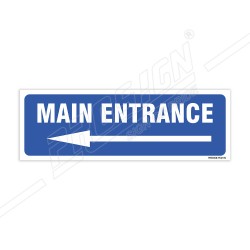 Main Entrance Left Arrow Sign| Protector FireSafety