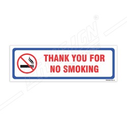 Thank You For No Smoking Sign| Protector FireSafety