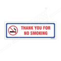 Thank You For No Smoking Sign| Protector FireSafety