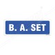 B.A. Set Sign