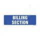 Billing Section Sign