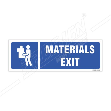 Material Exit Sign| Protector FireSafety