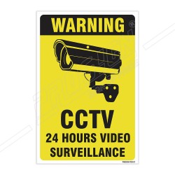 Warning 24 Hours Video Surveillance Sign| Protector FireSafety