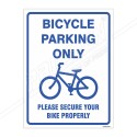 Bicycle Parking Only Sign| Protector FireSafety