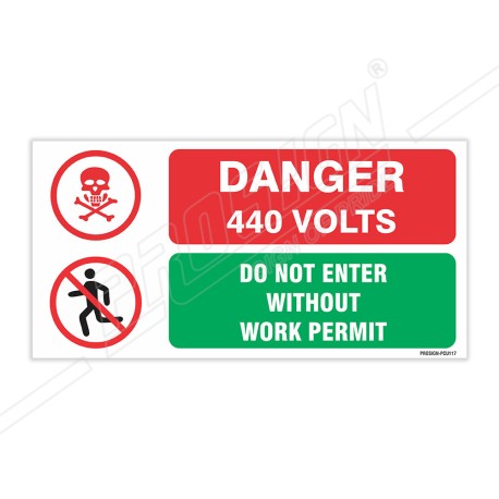 Danger 440 Volts Sign| Protector FireSafety