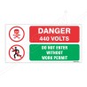 Danger 440 Volts Sign| Protector FireSafety