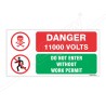 Danger 11000 Volts Sign| Protector FireSafety