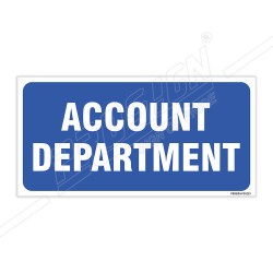 Account Department Sign| Protector FireSafety