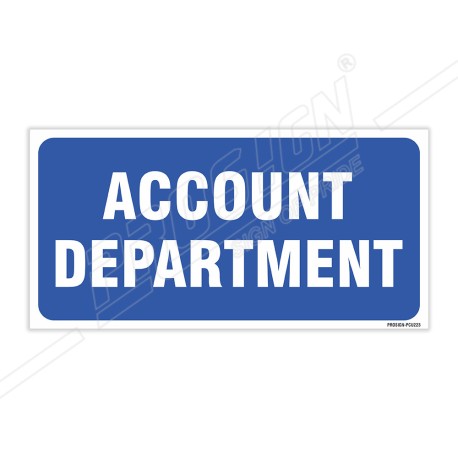 Account Department Sign| Protector FireSafety