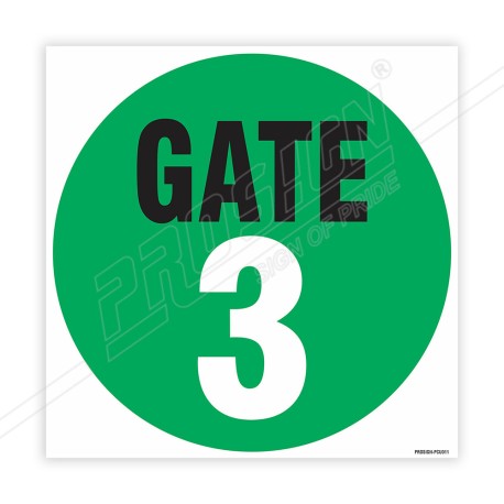 Gate Number Sign| Protector FireSafety