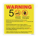 Warning For No Smoking And Spitting Sign| Protector FireSafety