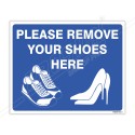 Please Remove Your Shoes Here Sign| Protector FireSafety